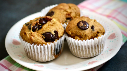 Muffins De Chispas De Chocolate Ce Calabaza