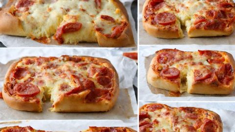 Pan de Pizza Relleno de Pepperoni