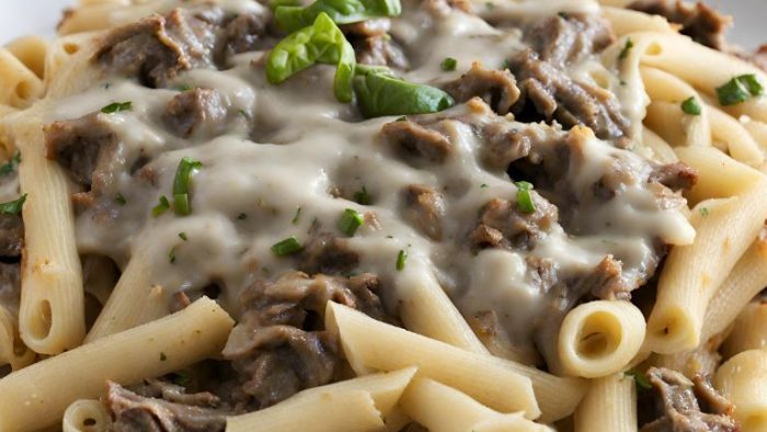 Pasta Philly Cheesesteak